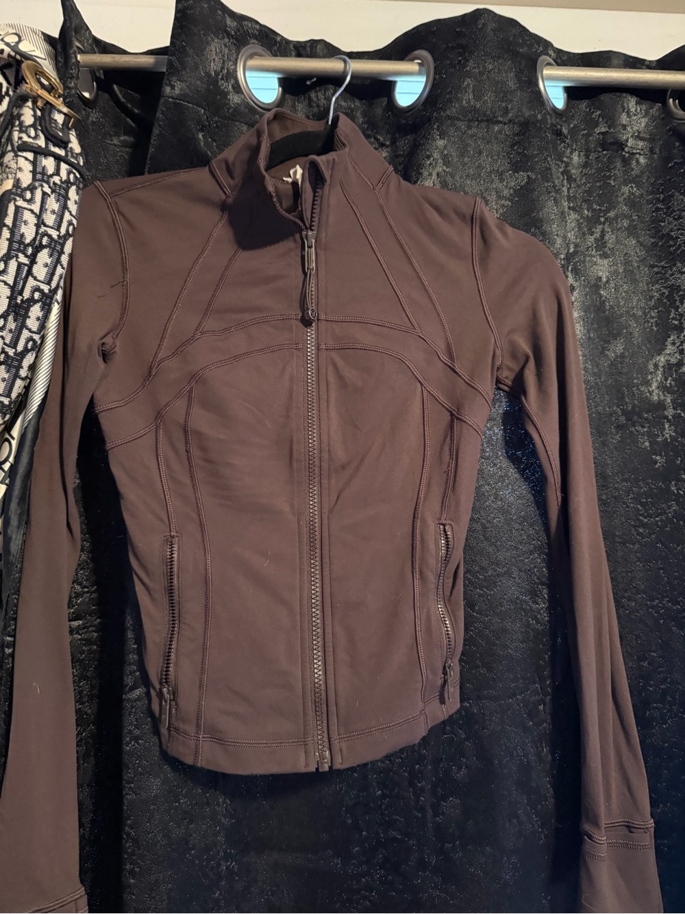 lululemon athletica Brown Zip-Up Bomber Jacket